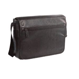 Bugatti Business Black Leather Messenger Bag